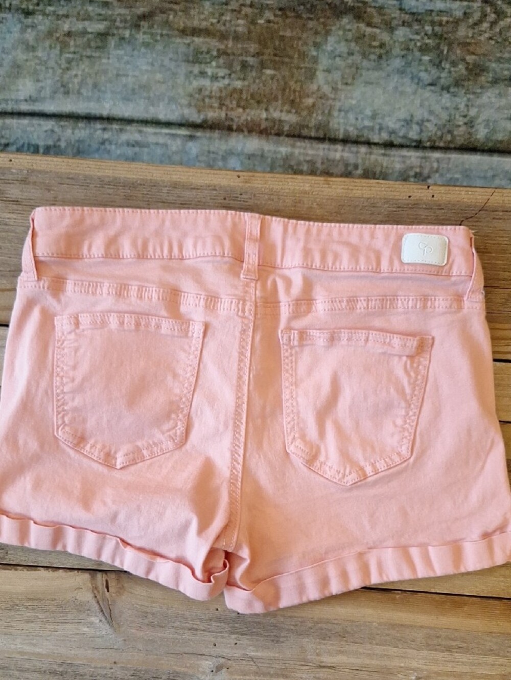 Celebrity Pink Light Pink Roll-Cuff Denim Shorts. Size 5 - Picture 6 of 8
